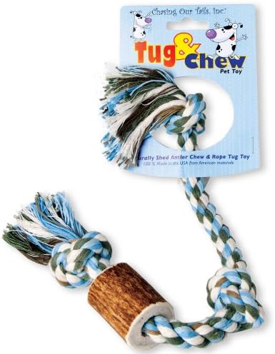 Chasing Our Tails Tug and Chew Dog Toy, 1/2-Inch , 1-Piece of Elk Antler for 50-Pound Dogs