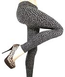 Lace Poet Beautiful Gray Leopard Animal Print Leggings/Tights