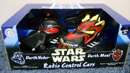 Retired Disney Racers Star Wars Radio Control Cars Darth Vader vs Darth Maul New in Box
