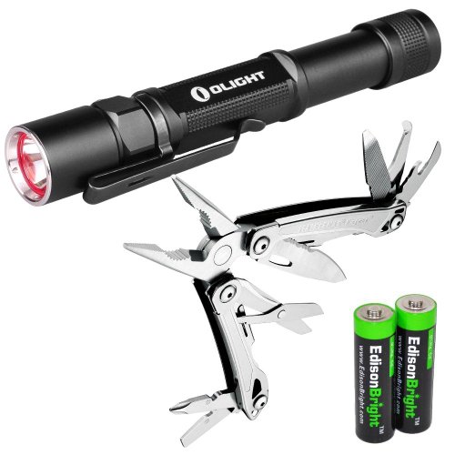 Olight ST25 550 Lumen Cree XM L2 LED tactical Flashlight with genuine Leatherman Wingman