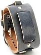 Nemesis #FRB-KS Wide Grey Leather Cuff Watch Band