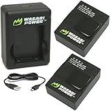 Wasabi Power Battery (2-Pack) and Dual Charger for GoPro Hero3, Hero3+ and GoPro AHDBT-201, AHDBT-301, AHDBT-302, AHBBP-301