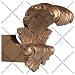 Kirsch Buckingham Leaf Corinthian Scarfholder:White Cloud