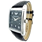 EMPORIO ARMANI エンポリオアルマーニ レクタンギュラー レザーベルト カレンダー表示 メンズウォッチ AR0272