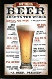 Order Beer Around The World Humor Poster Print, 24x36 Poster Print, 24x36 Poster Print, 24x36