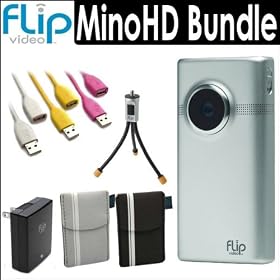 Pure Digital M2120M Flip MinoHD Brushed Metal Digital Camcorder With Panasonic 3 Volt... by Flip Video