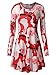 MsBasic Women's Long Sleeves Christmas Dress Xmas Gifts Print Flared A Line Midi Dress