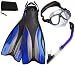 Oceanic V-Flex Fins Snorkeling Scuba Diving Mask Dry Snorkel Set