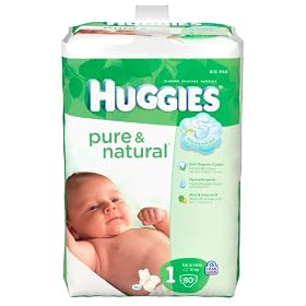 Huggies Pure and Natural Bonus Pack Diapers, Size 3, 70-Count (Pack of 2)Huggies Pure & Natural Diapers (Pack of 2)