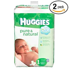 Huggies Pure & Natural Diapers, Step 2, 72-Count (Pack of 2)Huggies Pure & Natural Diapers