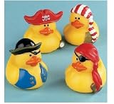 One Dozen (12) Mini Pirate Rubber Ducks Duckie Ducky Party Favors
