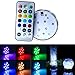 Soondar® 10-LED RGB Submersible LED Light, Multi Color Waterproof Wedding Party Vase Base Floral Light + Romote Controller