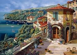 Guido Borelli Il Villaggio Sulla Costa 30x24 Poster