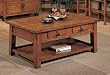 Distressed Oak Coffe Table with Storage Drawers By Coaster Furniture