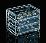 Acrylic Deluxe 3-Drawer Jewelry Chest