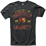 USC Trojans Heathered Black Vintage Trademark Ring Spun T-Shirt