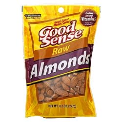 Good Sense Almonds, Raw, 8-Ounce Bag (Pack of 3)