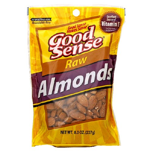 Good Sense Almonds, Raw, 8-Ounce Bag (Pack of 3) by Good Sense