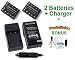 2-Pack Nikon EN-EL10 High-Capacity Replacement Batteries with Rapid Travel Charger for Nikon CoolPix S200, S210, S220, S230, S3000, S4000, S500, S510, S520, S570, S60, S600, S660, S700 Digital Cameras - UltraPro BONUS INCLUDED: Camera Cleaning Kit, Camera Screen Protector, Mini Travel Tripod