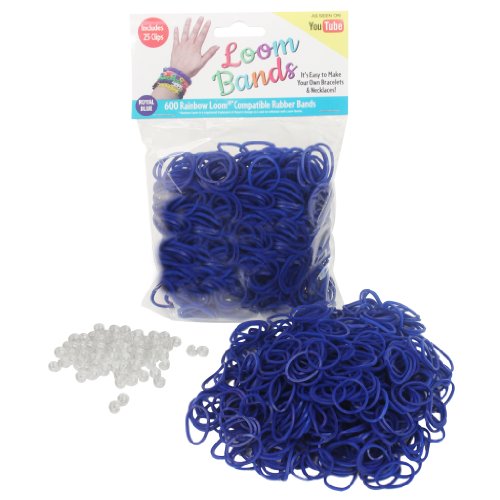 Loom Rubber Bands - 600 Rubber Band Refill Pack (ROYAL BLUE) - 100% Latex Free