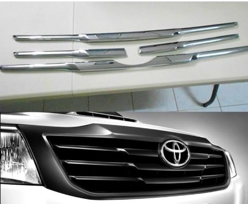 Chrome Line Front Grill Cover Trim for New Toyota Hilux Vigo Champ 2012 2013 2014
