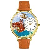 Horse Head Tan Leather And Goldtone Watch #G0110005