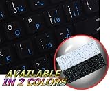 APPLE CZECH - ENGLISH NON-TRANSPARENT KEYBOARD STICKERS ON BLACK BACKGROUND