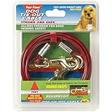 FOUR PAWS PRODUCTS 456900 Red Cable Dog Tieout, 10-Feet