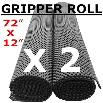 Non-Slip Gripper Roll x 2 (Black) - Over 11,000 cm2 - ULTIMATE Extra Thick 400 gsm Floor, Mat, Tray, Drawer Grip - 100's of Other Household and In-Car Uses