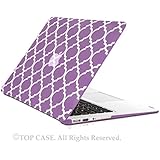TopCase Quatrefoil / Moroccan Trellis Purple Ultra Slim Light Weight Rubberized Hard Case Cover for Macbook Air 13" Model: A1369 and A1466