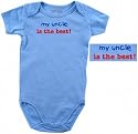 Baby-Says Bodysuit - My Uncle is the Best, 0-3 months
