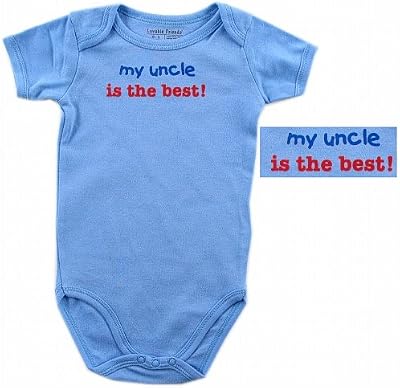 Baby-Says Bodysuit - My Uncle is the Best, 0-3 months