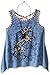 Beautees Girls' Sleeveless Tank Top with Screen Print, Beaded Trim and Necklace