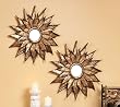 Metal Sunflower Wall Mirror