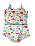 Anita G - Girls 2-Piece Swimsuit, White, Multi