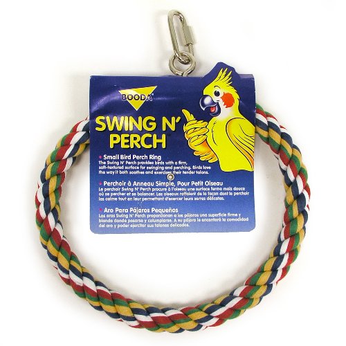 Booda 1 Ring Swing N-Feet Perch for Birds, Small