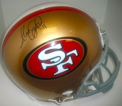 San Francisco 49ers Alex Smith Hand Signed Autographed Football Helmet