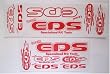 EDS DECALS SET - RED - 7 X 21CM + 7 X 15CM