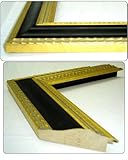IMAGE OF 22x32 - 22 x 32 Traditional Gold with Black Solid Wood Frame with UV Framer's Acrylic & Foam Board Backing - Great For a Photo, Poster, Painting, Document, or Mirror