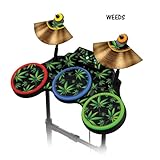 Protective skins for Guitar Hero 4 "World Tour" Drum set, fits Xbox 360, PS3, PS2, WII - WEEDS