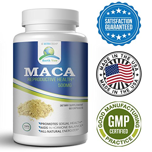 Maca Root Pills Premium Organic Reproductive Health Supplement 60 Capsules For Men & Women