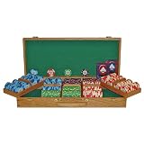 500 PaulsonR National Poker Series Chips w/Oak Case