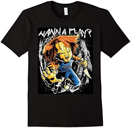 Men's Chucky T Shirt  Large Black