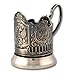 Kalchugino Metal Works Russian Imperial Coat of Arms Classic Russian Tea Glass Holder/Russian Podstakannik for Hot or Cold Liquids
