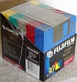 Fuji Fujifilm Floppy Disk 3 1/2 inch 2HD 1.4 MB Formatted Macintosh MAC Color Disks 30 Pack