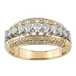 14K Two-Tone Gold Diamond Ring/Band - 0.75 Ct.