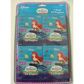 Disney the Little Mermaid 4 Pack Crayons Set by Disney