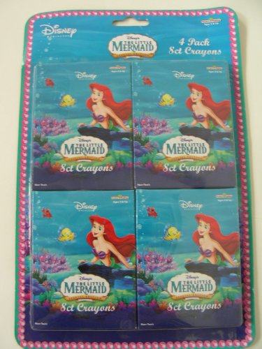 Childrens Toyshop  Toys : Disney the Little Mermaid 4 Pack Crayons Set