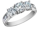 Certified Diamond Ring 2.0 Carat (ctw) in 14K White Gold - IGI Certified