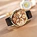 Promithi Women Mens Hours Clock Point Wrist Watch With Continental Map